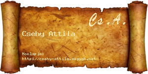 Csehy Attila névjegykártya